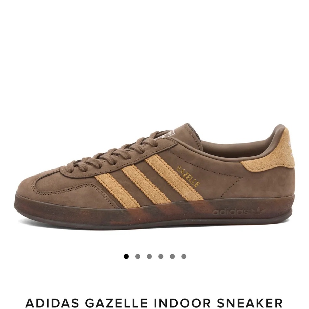 Adidas Gazelle Indoor Brown and Beige Sneakers - Picture 6 of 6